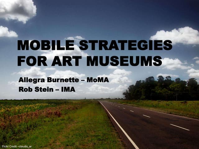 Mobile Strategies for Art Museums