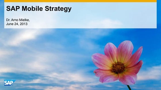 SAP Mobile Platform: Virtual Bootcamp – How to build your Enterprise Mobile A...