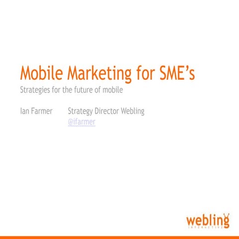 Mobile strategy considerations for smb