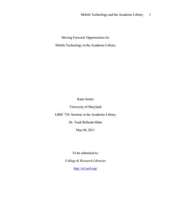 Mobile Technology and the Academic Library
