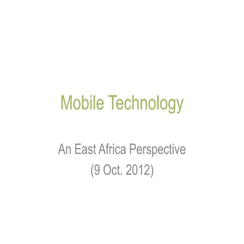 Mobile technology East Africa