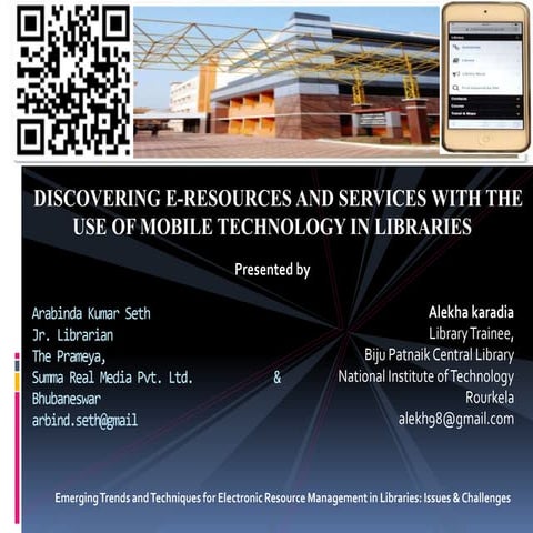 DISCOVERING E-RESOURCES AND SERVICES WITH THE USE OF MOBILE TECHNOLOGY IN LIB...