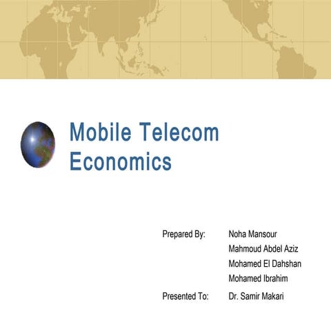 Mobile telecom economics