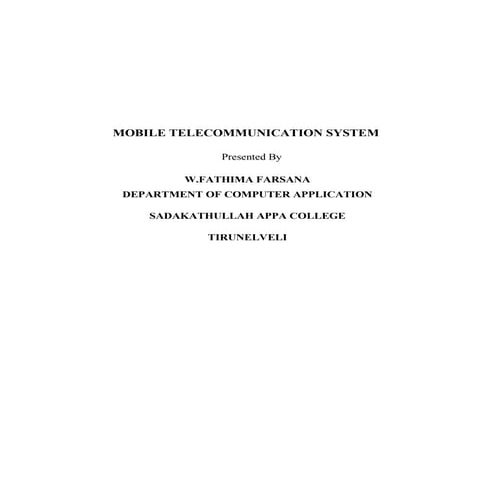 Mobile telecommunication system converted