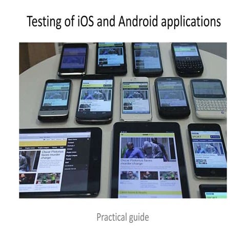 Introduction to Mobile applications testing (english) | PPTX