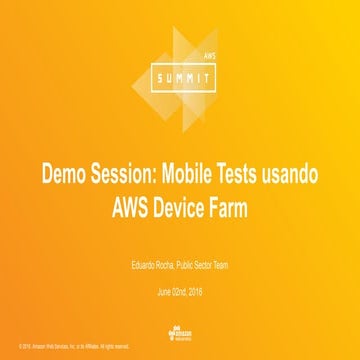 Mobile tests usando AWS Device Farm