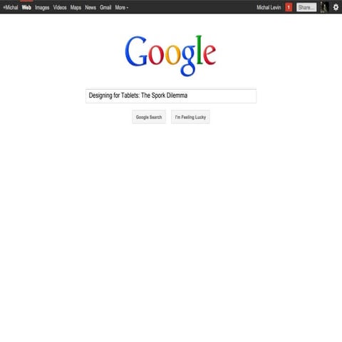 Designing for Tablets: The Spork Dilemma