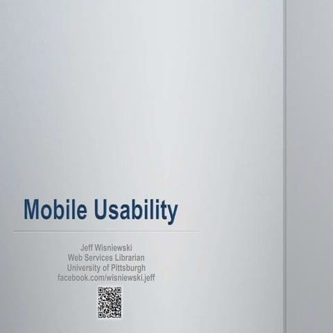 Mobile usability