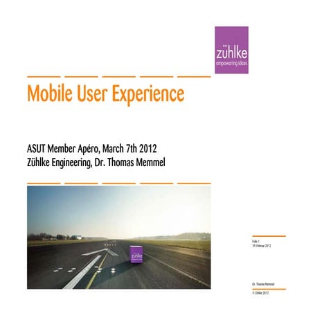 Mobile User Experience