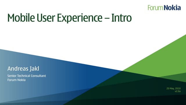 Mobile user experience   intro