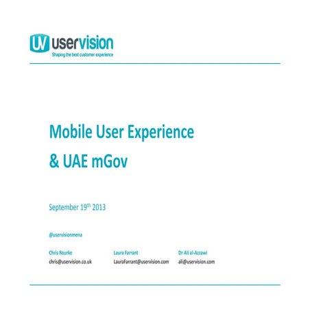 Mobile ux   breakfast briefing - dubai september