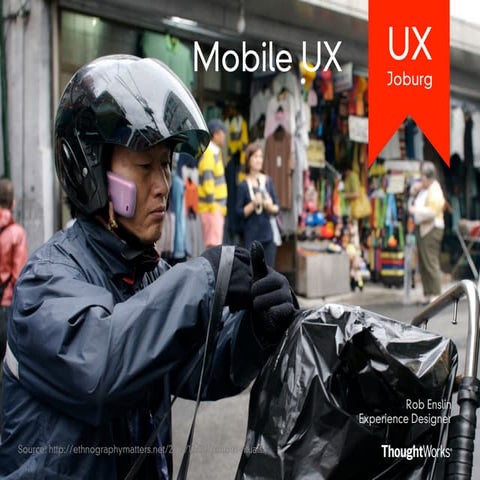 UX Joburg: Mobile UX Workshop