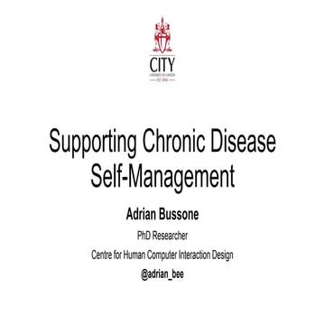 Adrian Bussone - Supporting chronic disease self-management 