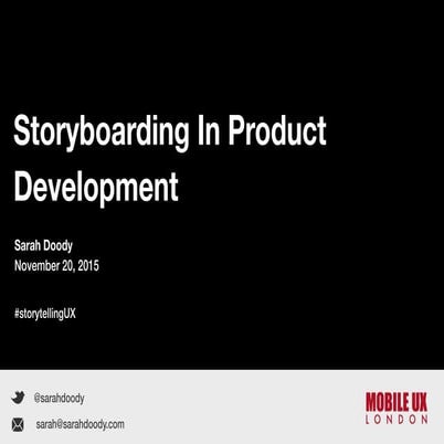 Storyboarding In User Experience Workshop (at Mobile UX London)