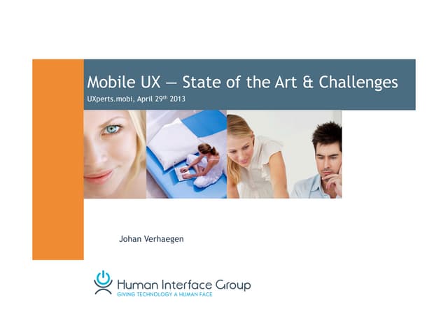 Mobile ux sot a and challenges