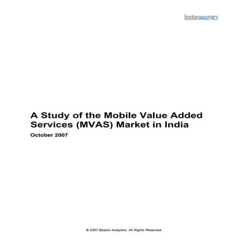 Mobile Vas In India