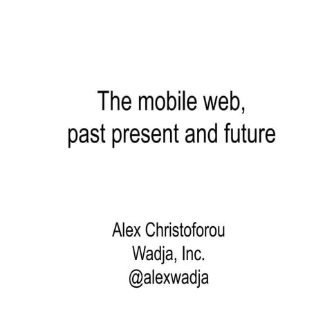 Mobile web