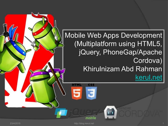 Mobile Web App development multiplatform using phonegap-cordova
