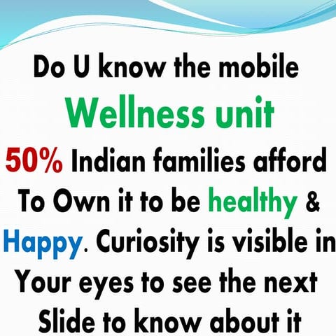 Mobile wellness unit