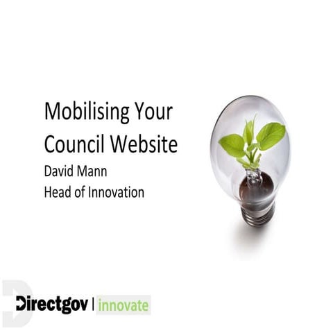 Mobilising council websites   david mann