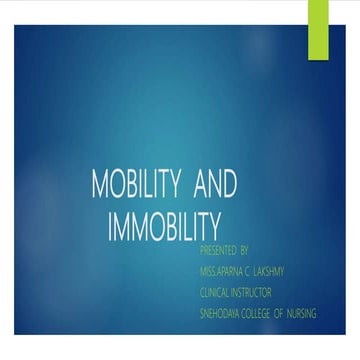 Mobility  and  immobility