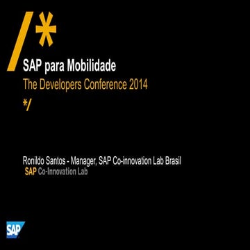 Mobility at SAP TDC 2014 SP
