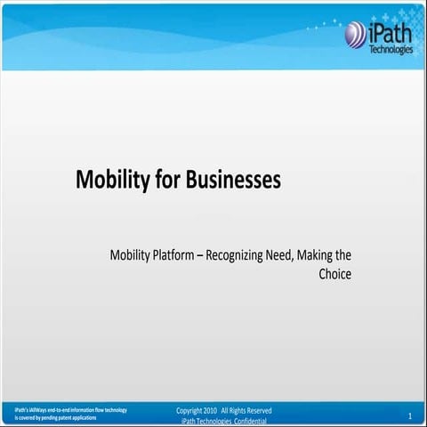 Mobility For Business   The Platform Requirements