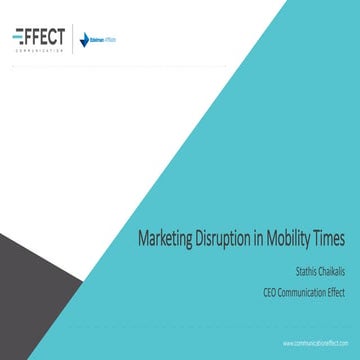 Marketing Disruption in Mobility Times