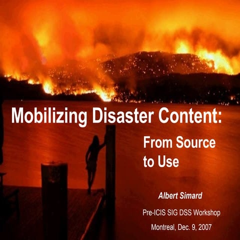 Mobilizing Disaster Content: From Source to Use