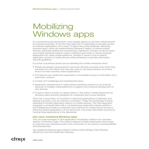 Mobilizing windows-apps