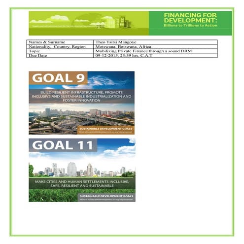 Mobilizing private finance...