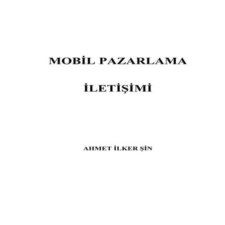Mobil pazarlama i̇letişimi