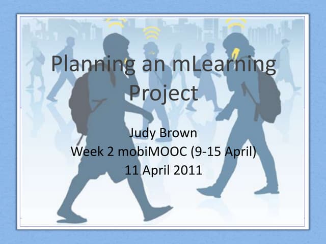 Mobimooc Week 2 - Planning mLearning
