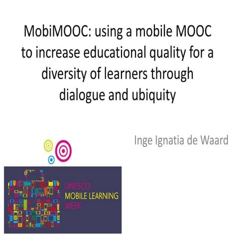 MobiMOOC Unesco mlearning week 2013