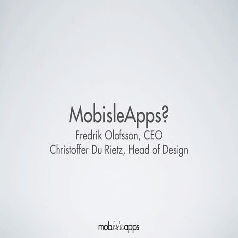 MobisleApps Presentation