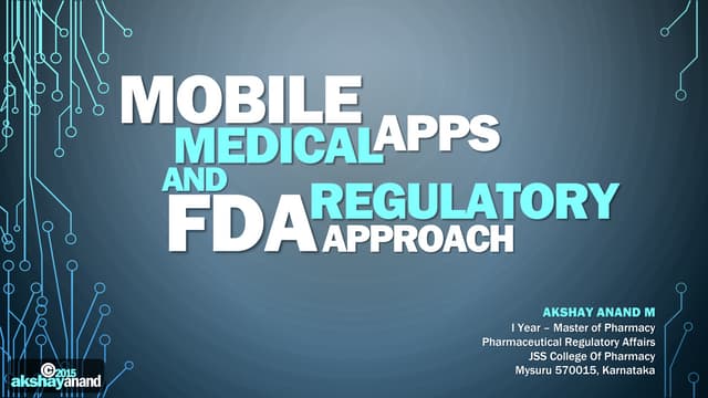 Mobile Medical Apps and FDA Regulat...