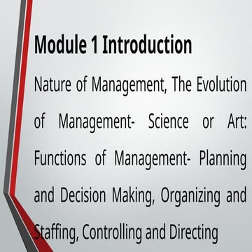 Management organisation behaviour module