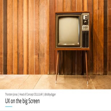 UX on the big screen - MobX Conference 2016