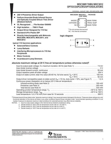 Moc3011 optoacop motores 125 v