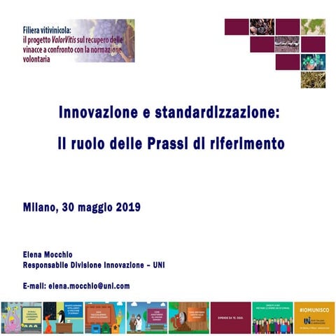 Innovazione e standardizzazione:  il ruolo delle Prassi di riferimento