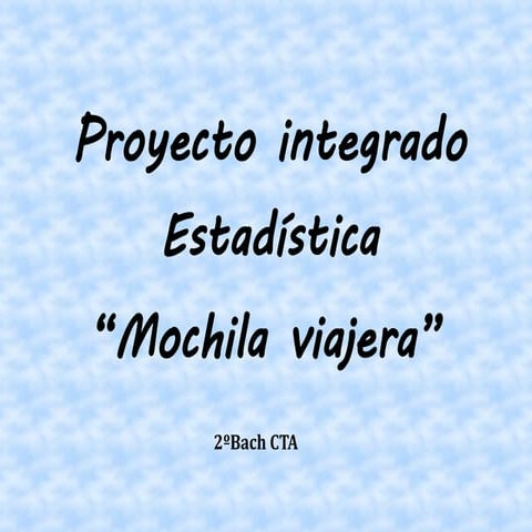 Mochila viajera IES Valle del Azahar