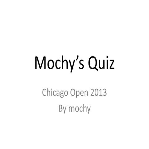 Mochy’s quiz