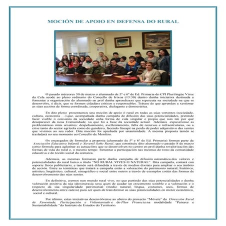 Moción de apoio en defensa do rural