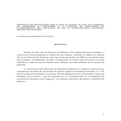 Mocion de censura anibal fernandez