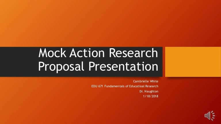 Mock action research proposal picture