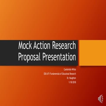 Mock action research proposal presentation