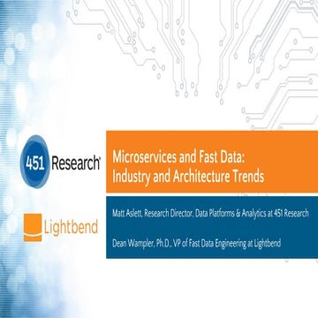 Microservices And Fast Data: Industry And Architecture Trends [with 451 Resea...