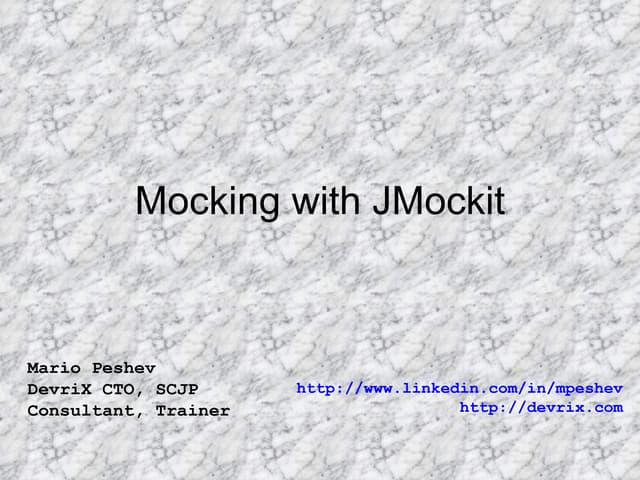 JMockit Framework Overview