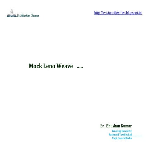 Mock leno weave