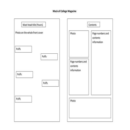 Mock of College Magazine